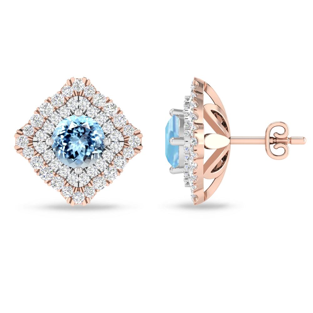 Rose Gold - Aquamarine