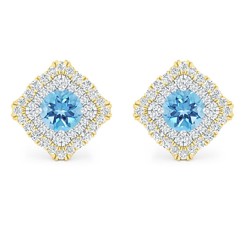 Yellow Gold - Blue Topaz