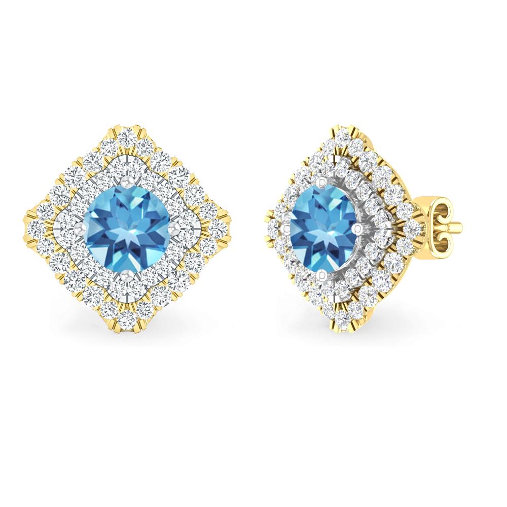 Yellow Gold - Blue Topaz