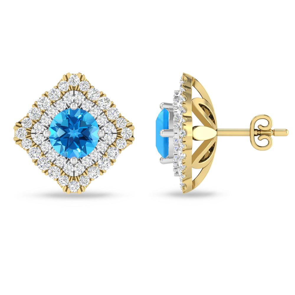 Yellow Gold - Blue Topaz