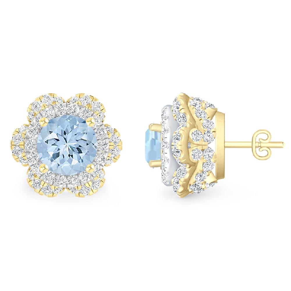 Yellow Gold - Aquamarine