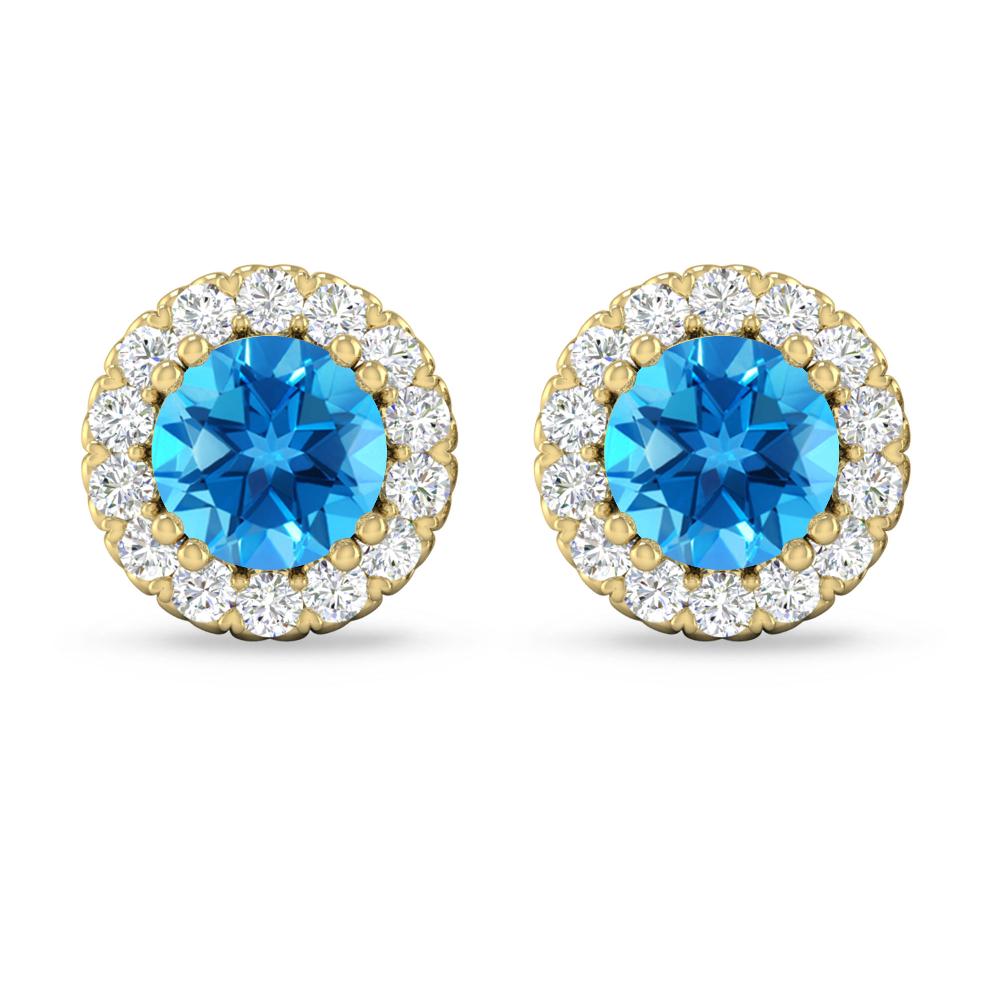 Yellow Gold - Blue Topaz