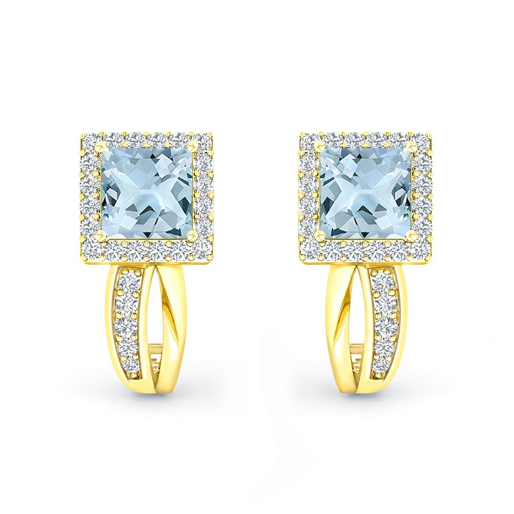 Yellow Gold - Aquamarine