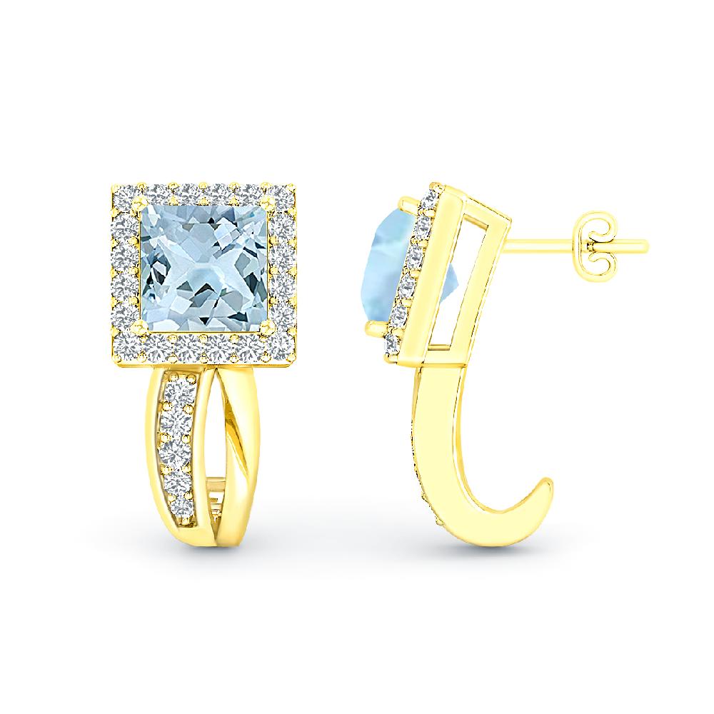 Yellow Gold - Aquamarine