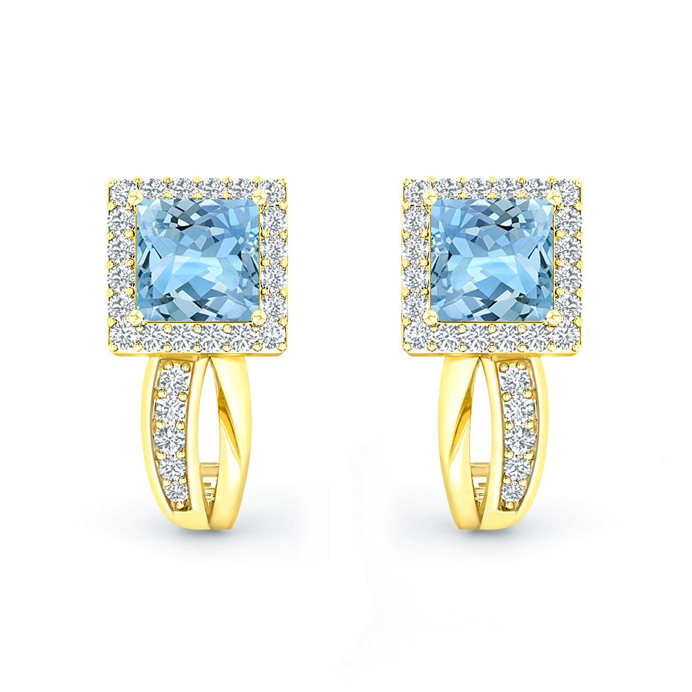 Yellow Gold - Aquamarine