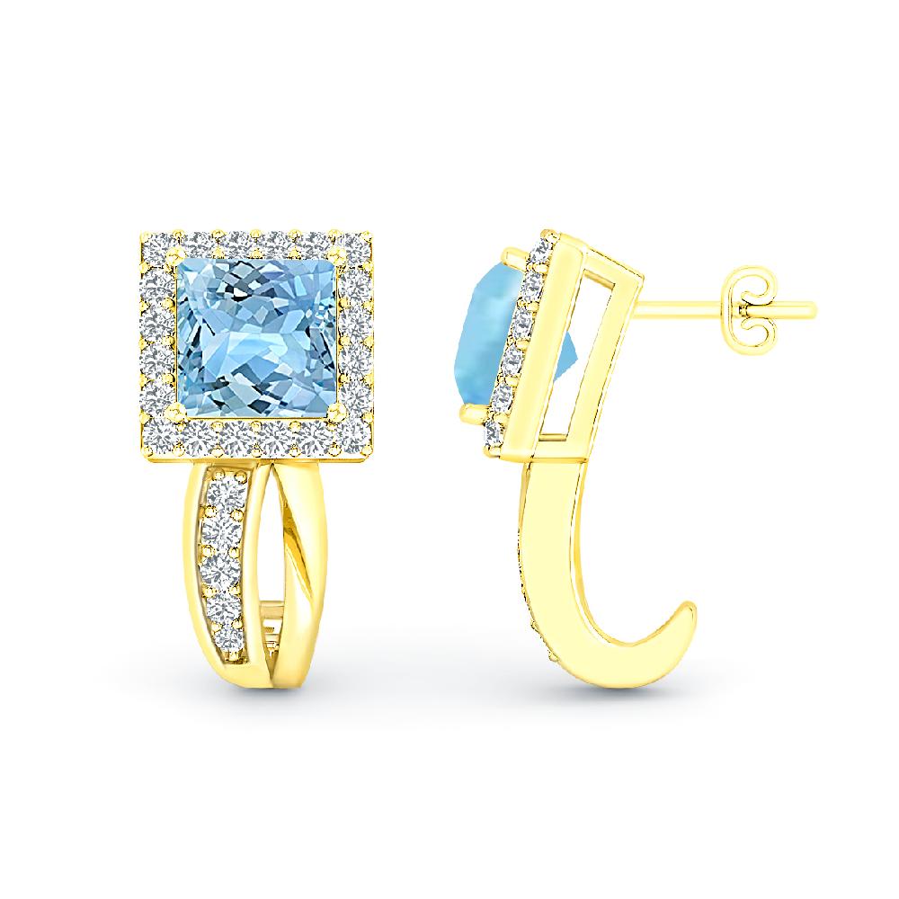 Yellow Gold - Aquamarine