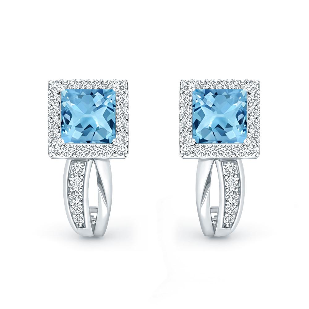 White Gold - Blue Topaz