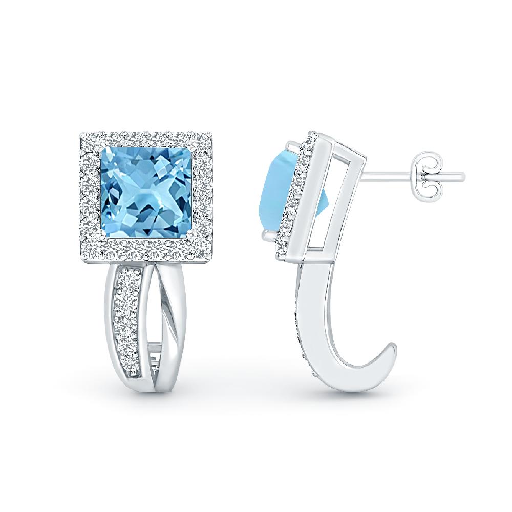 White Gold - Blue Topaz