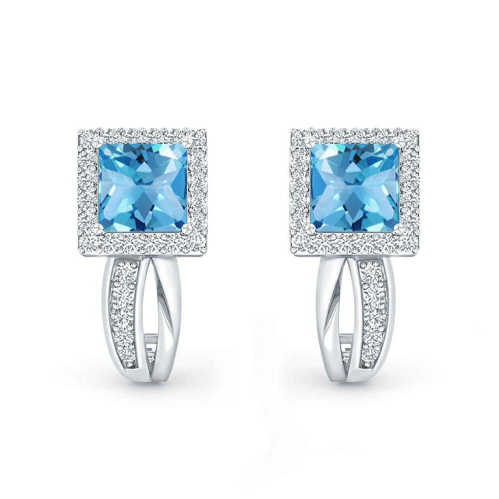 White Gold - Blue Topaz