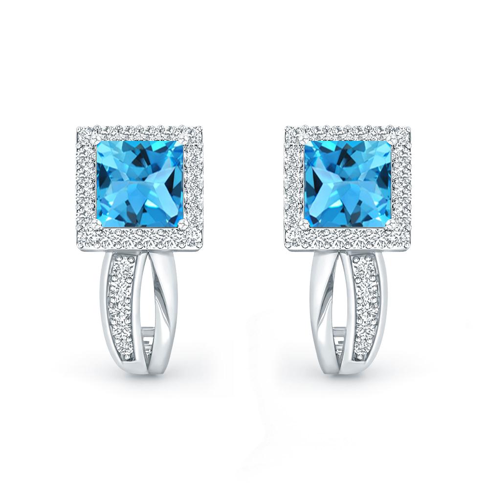 White Gold - Blue Topaz