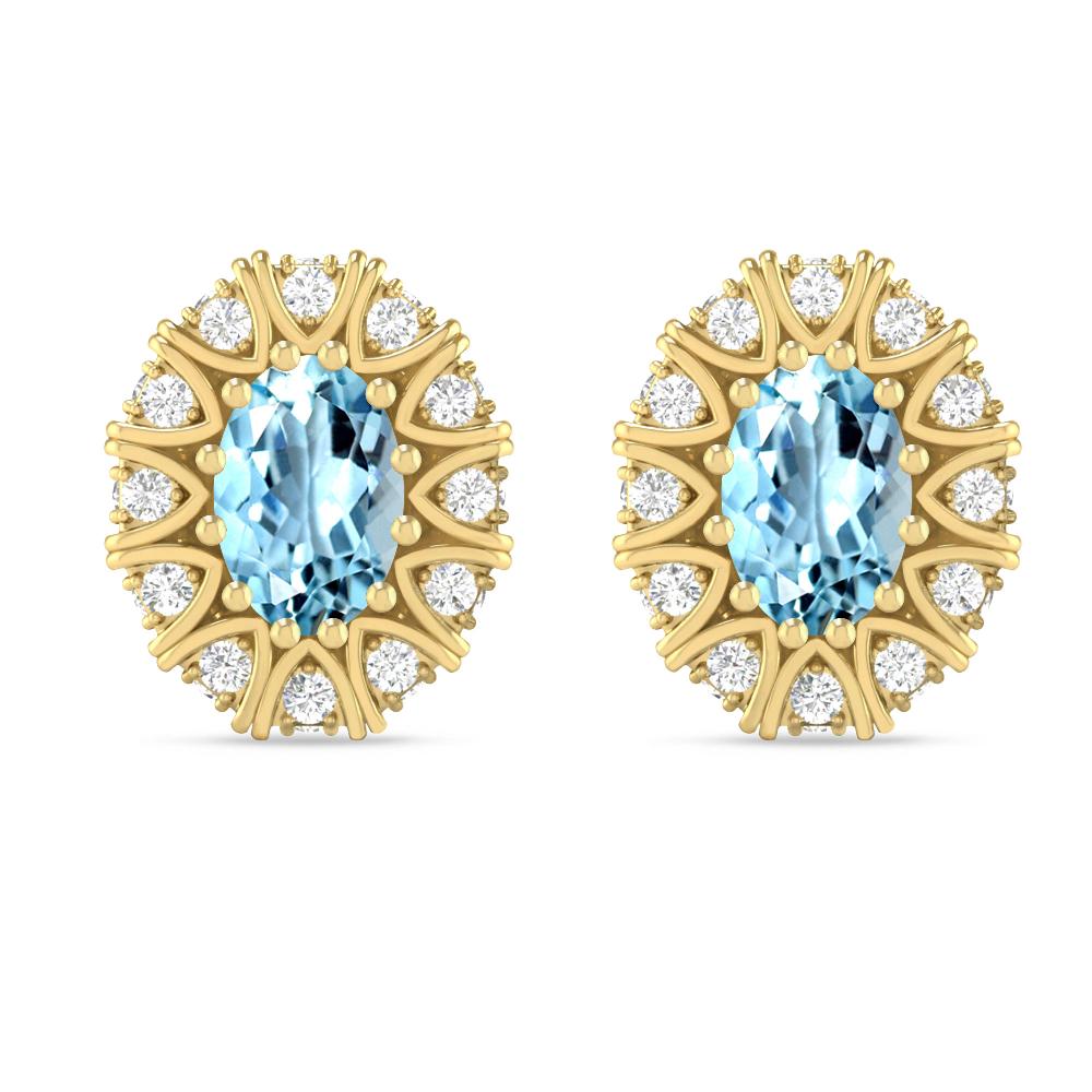 Yellow Gold - Aquamarine