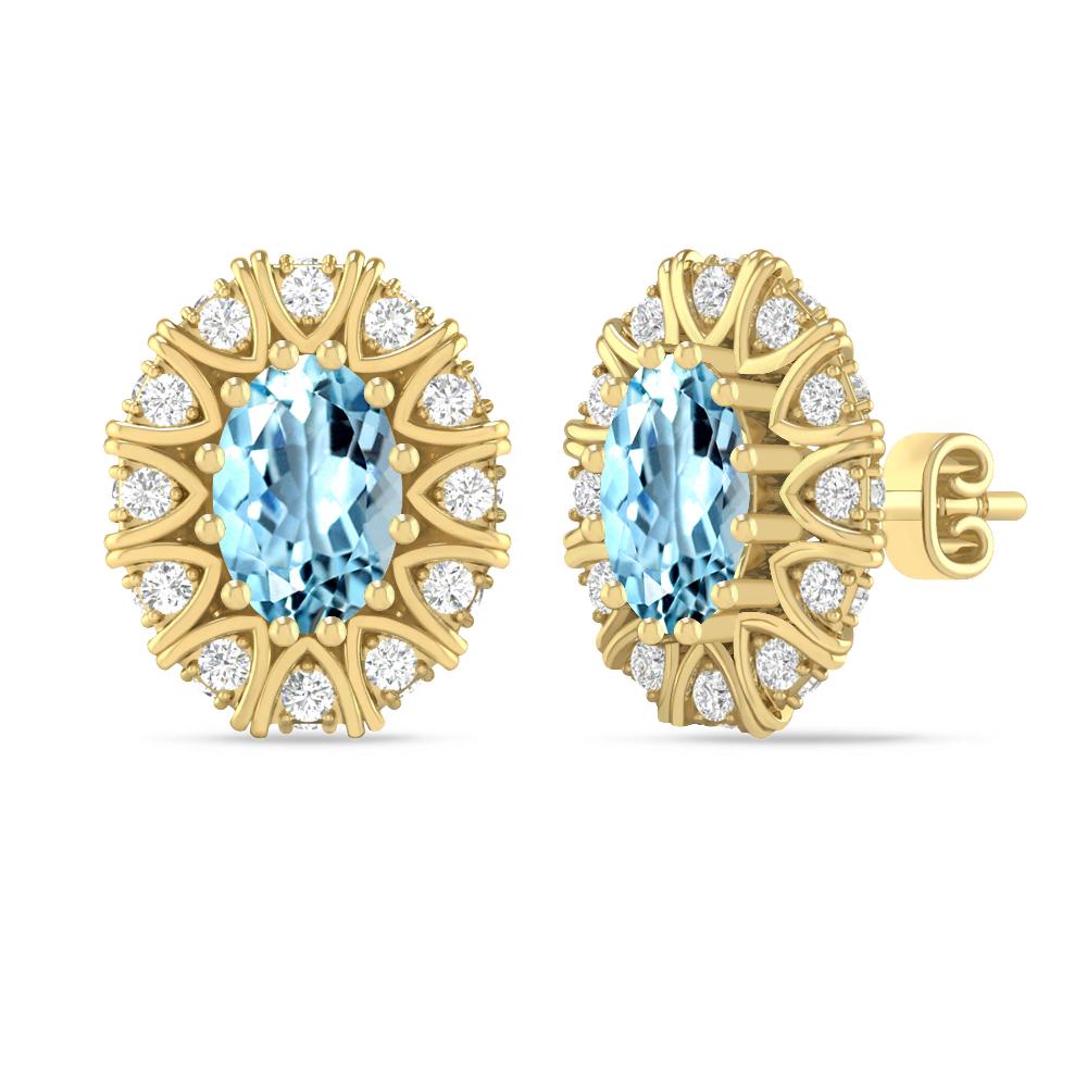 Yellow Gold - Aquamarine