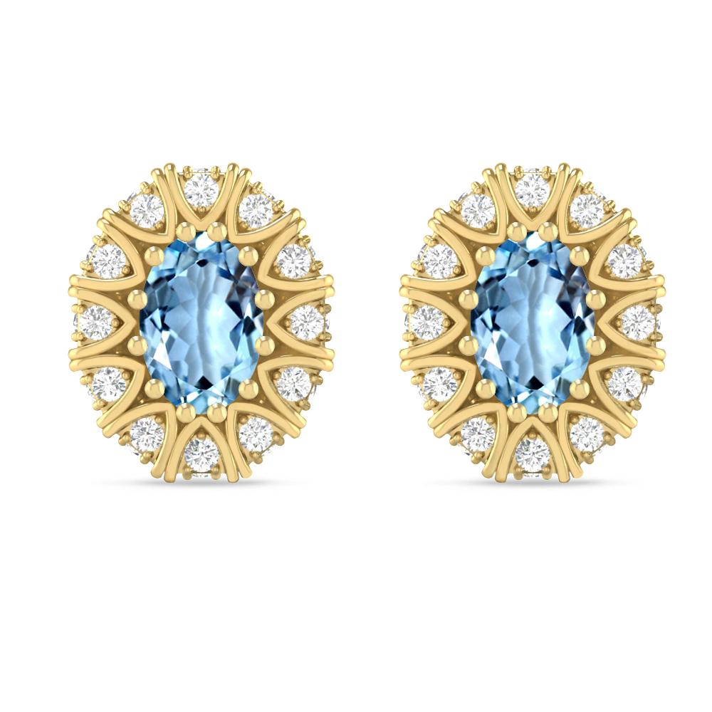 Yellow Gold - Aquamarine