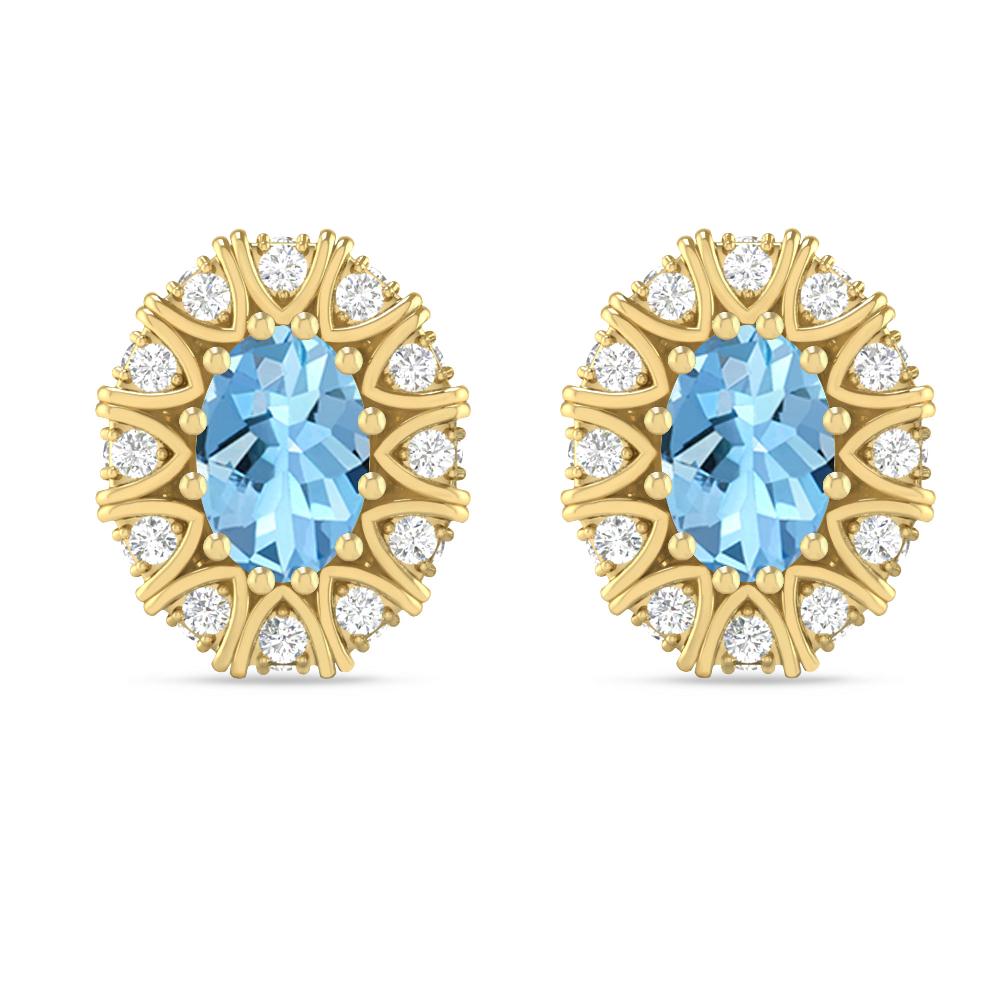 Yellow Gold - Aquamarine