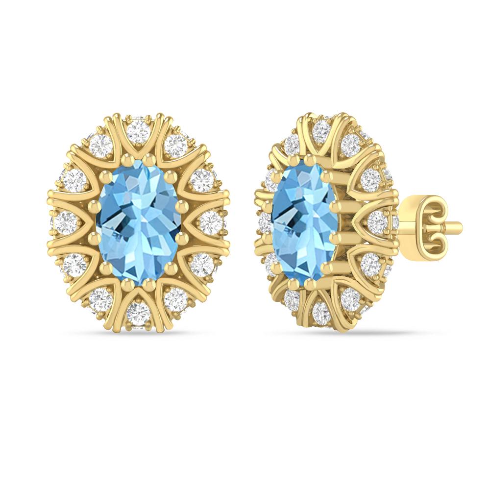 Yellow Gold - Aquamarine