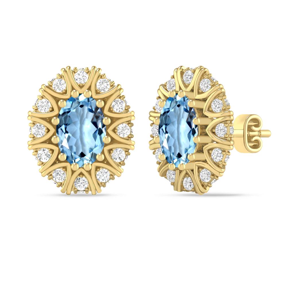 Yellow Gold - Aquamarine