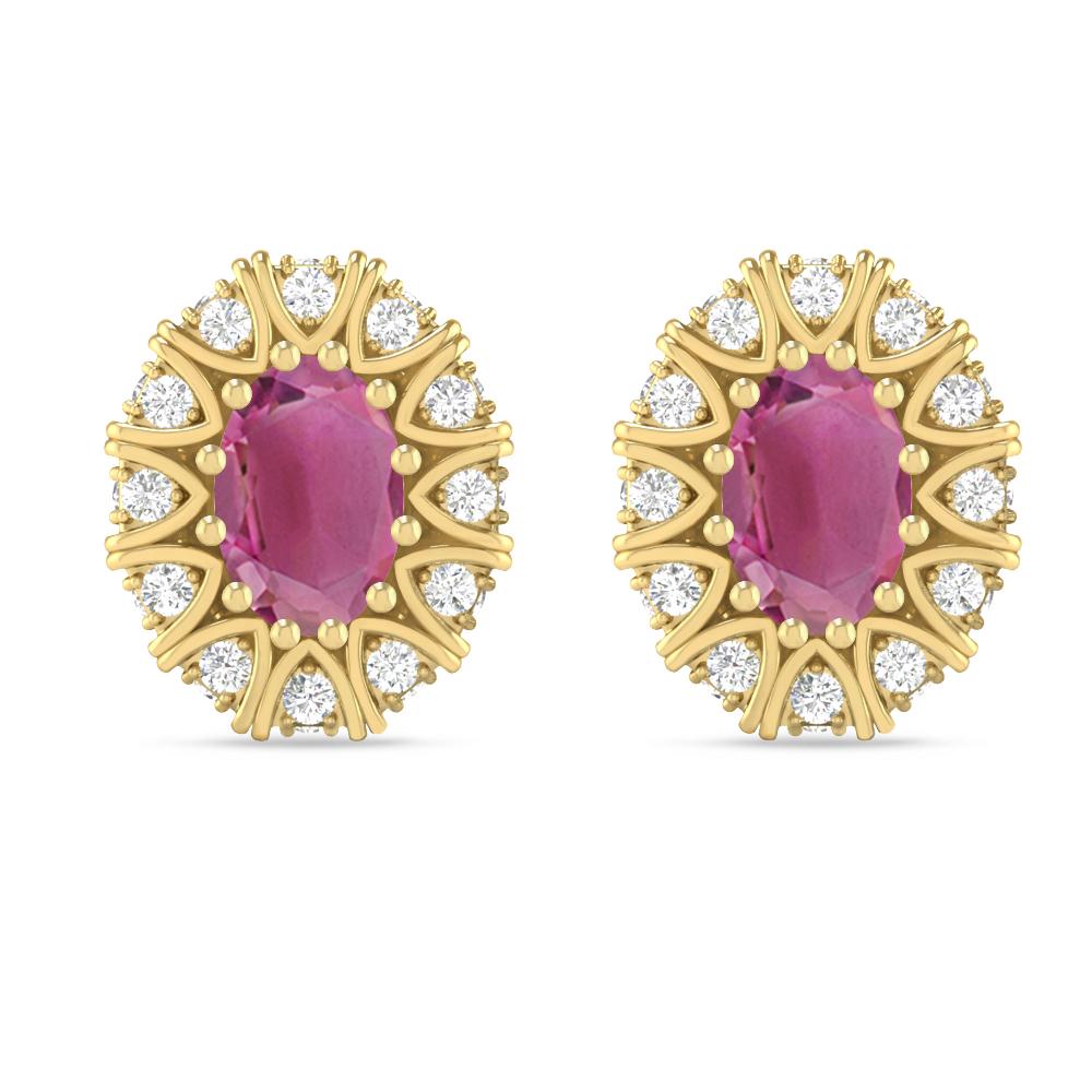 Yellow Gold - Pink Tourmaline