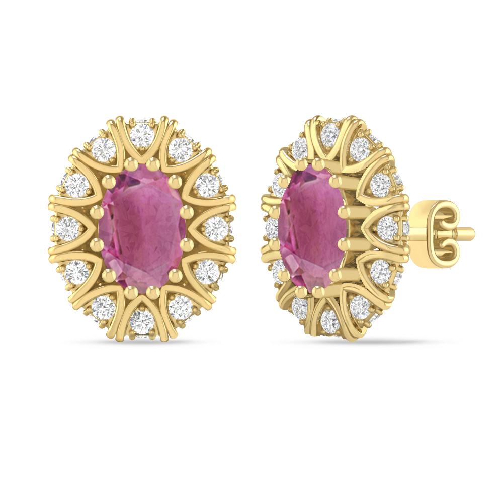 Yellow Gold - Pink Tourmaline