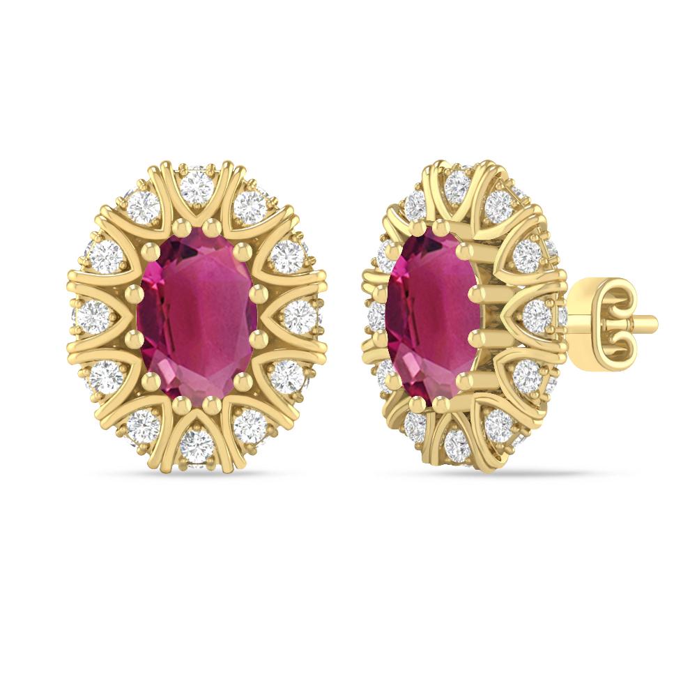 Yellow Gold - Pink Tourmaline