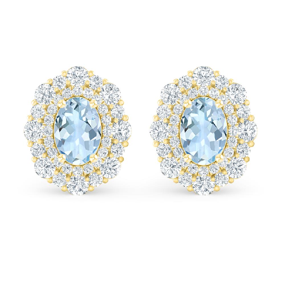 Yellow Gold - Aquamarine