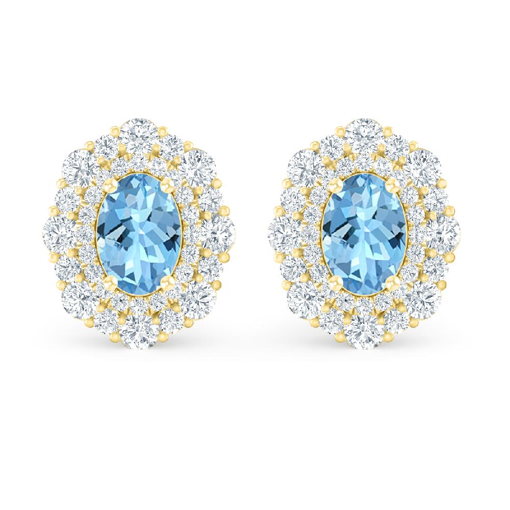 Yellow Gold - Aquamarine