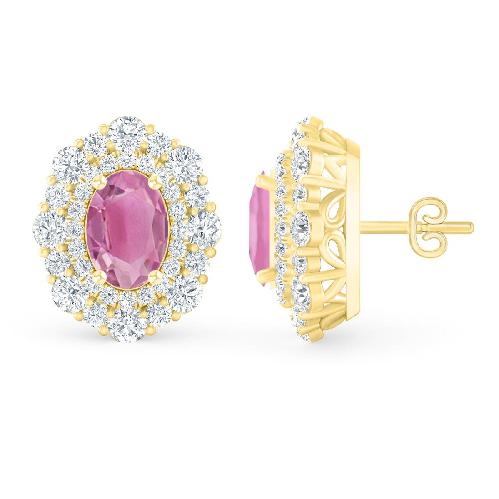 Yellow Gold - Pink Tourmaline