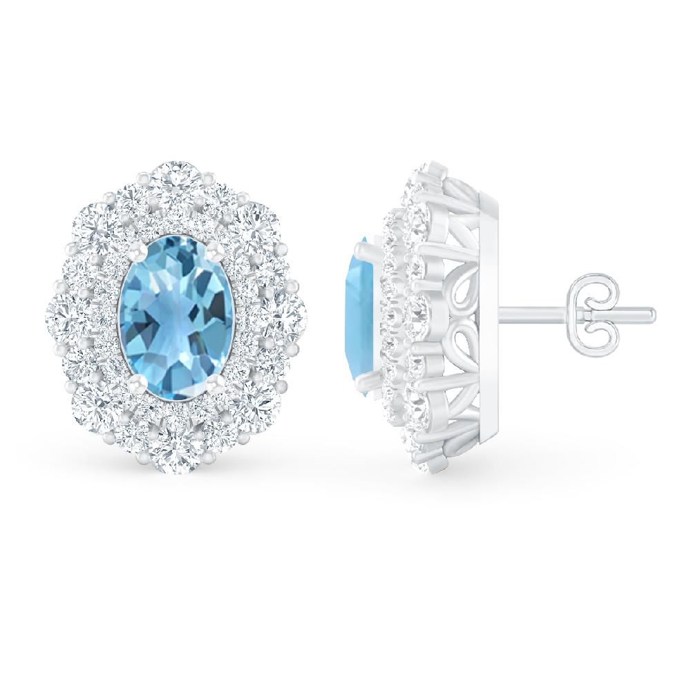 White Gold - Blue Topaz