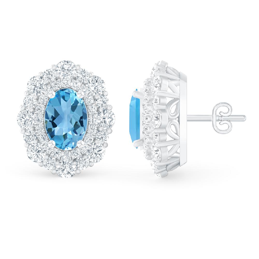 White Gold - Blue Topaz