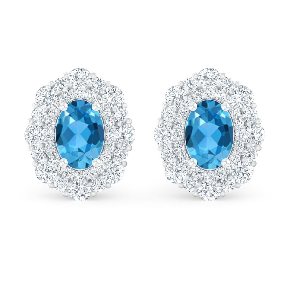 White Gold - Blue Topaz