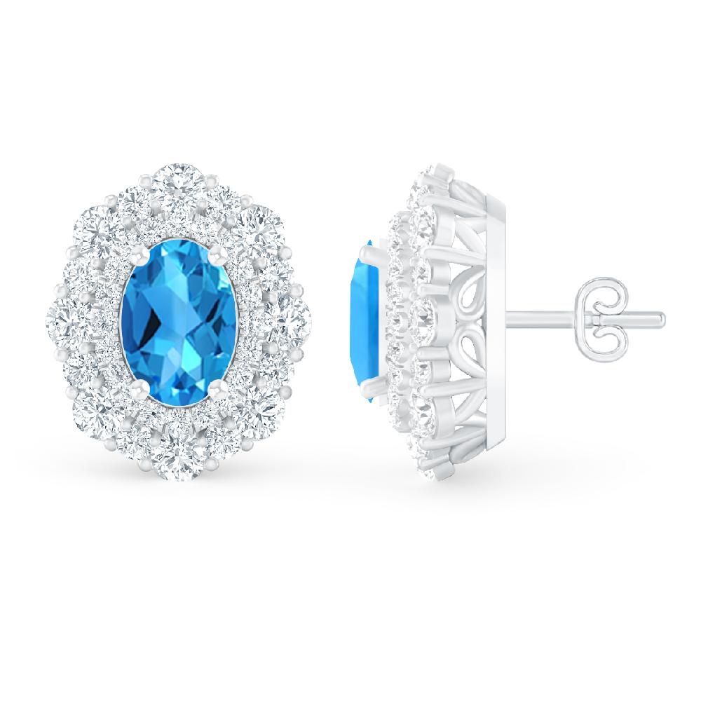 White Gold - Blue Topaz