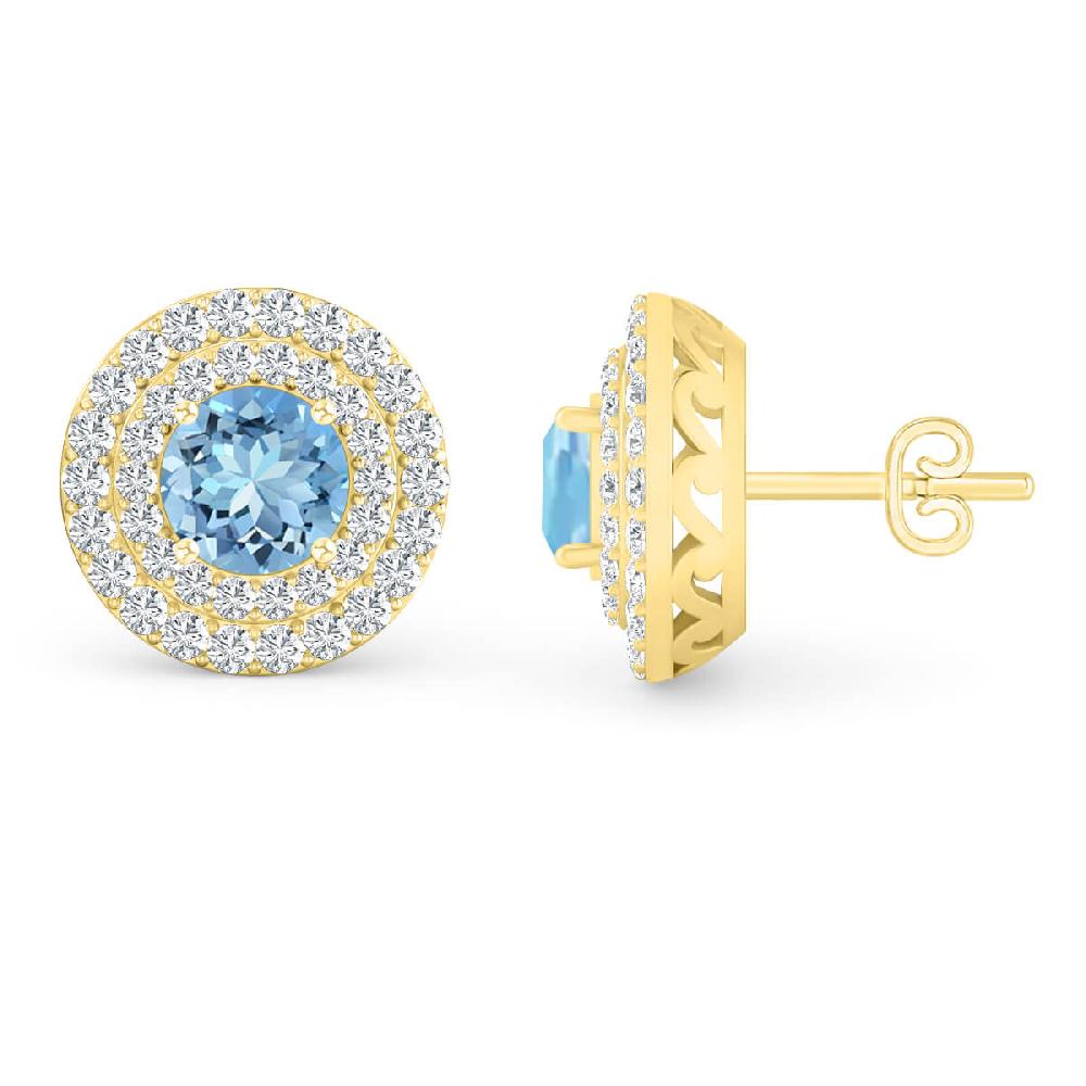 Yellow Gold - Aquamarine