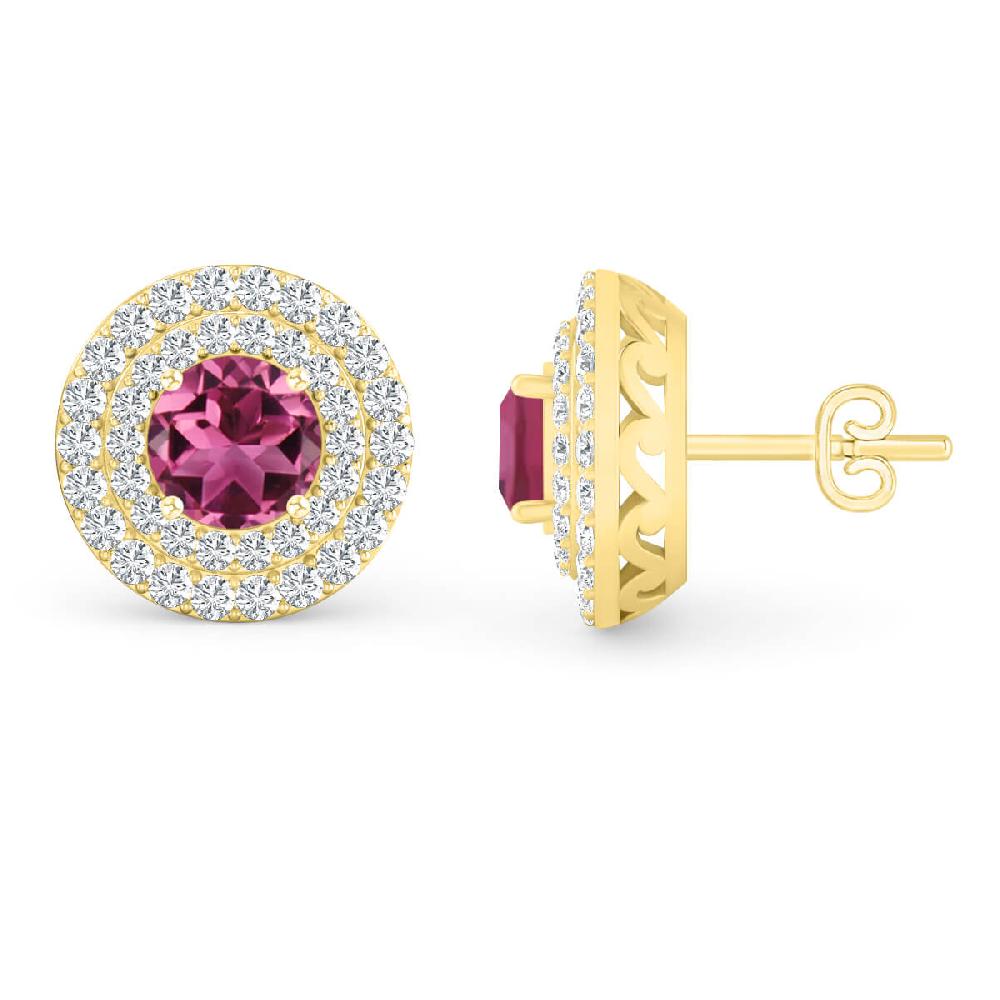 Yellow Gold - Pink Tourmaline