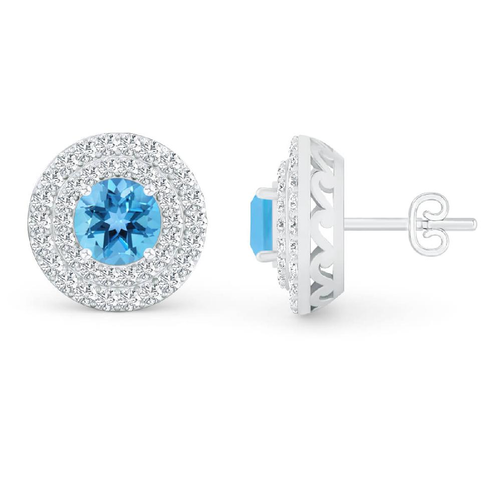 White Gold - Blue Topaz