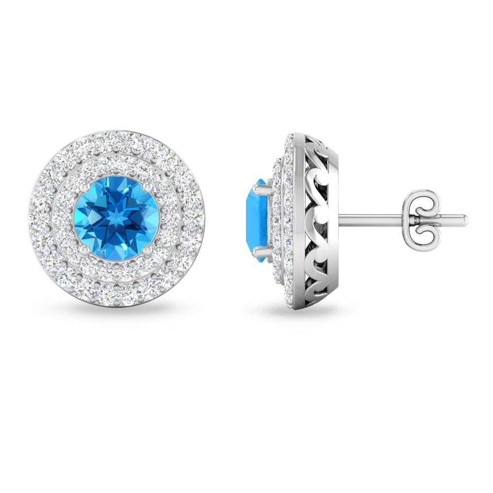 White Gold - Blue Topaz