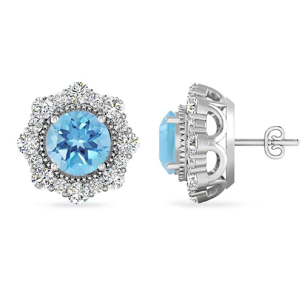 White Gold - Blue Topaz