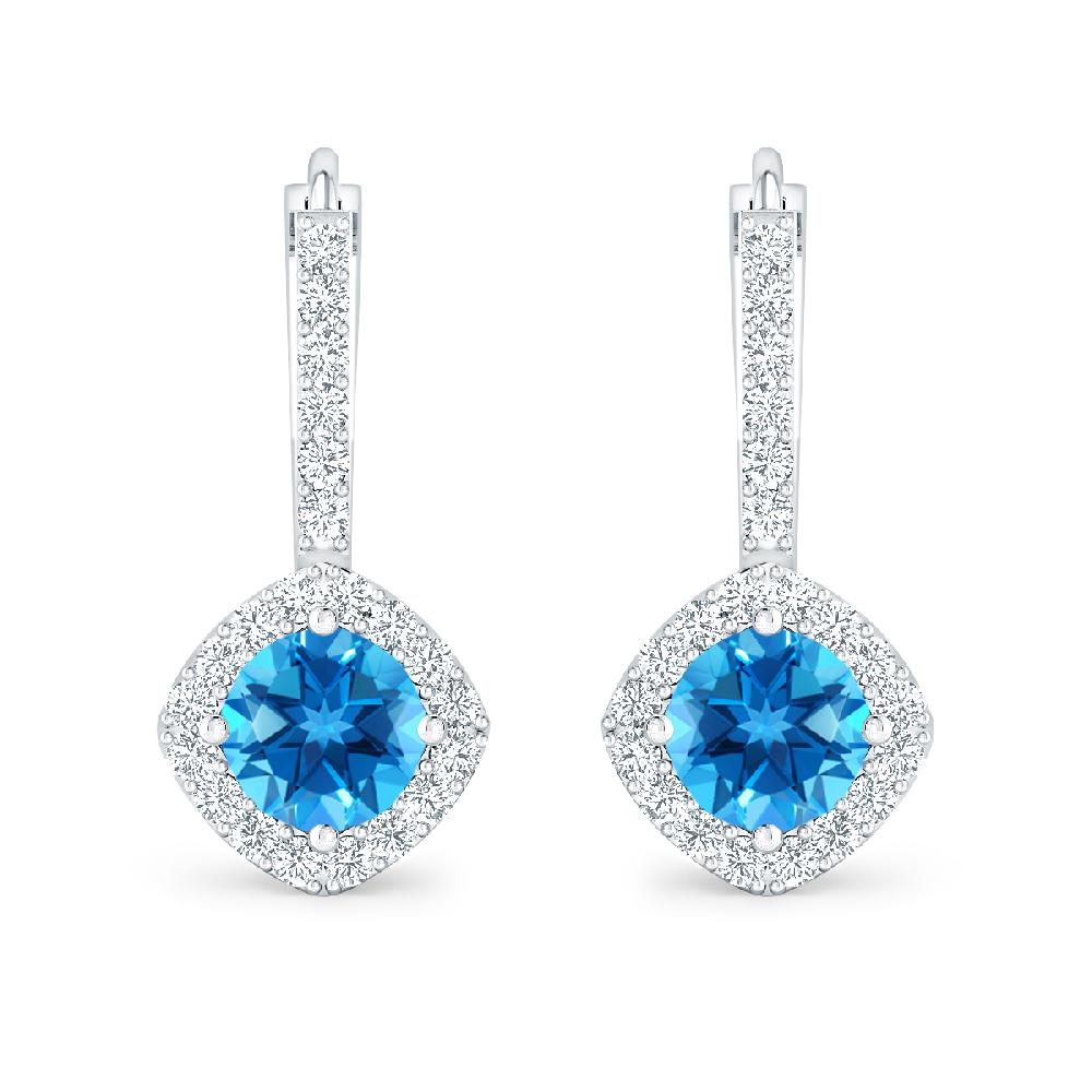 White Gold - Blue Topaz