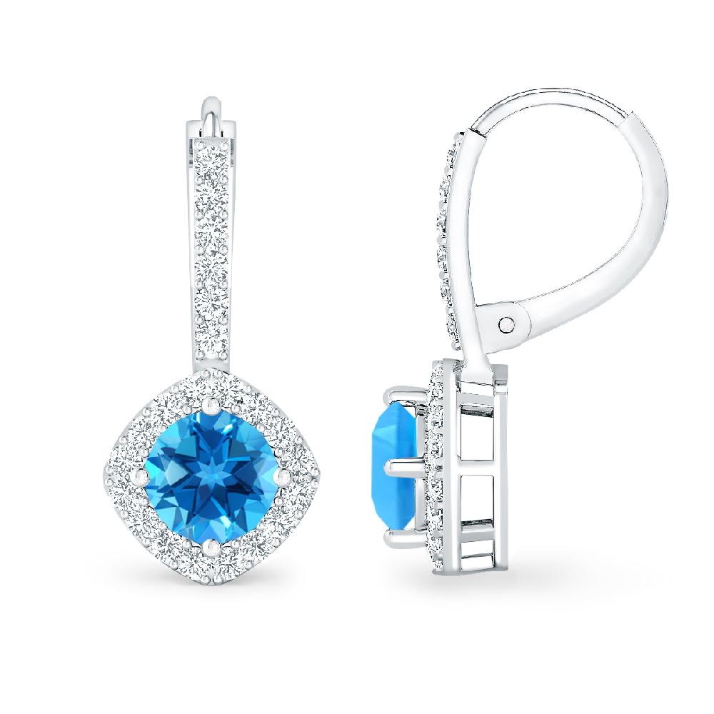 White Gold - Blue Topaz