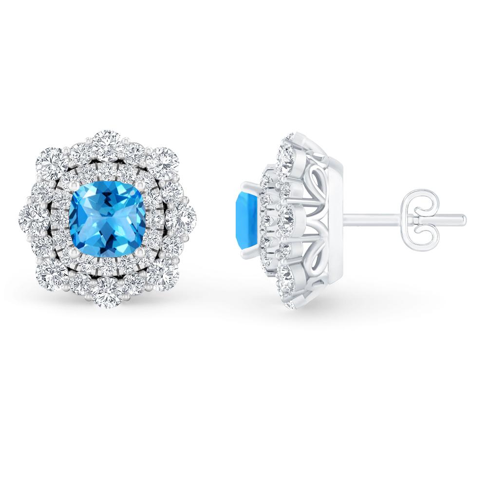 White Gold - Blue Topaz