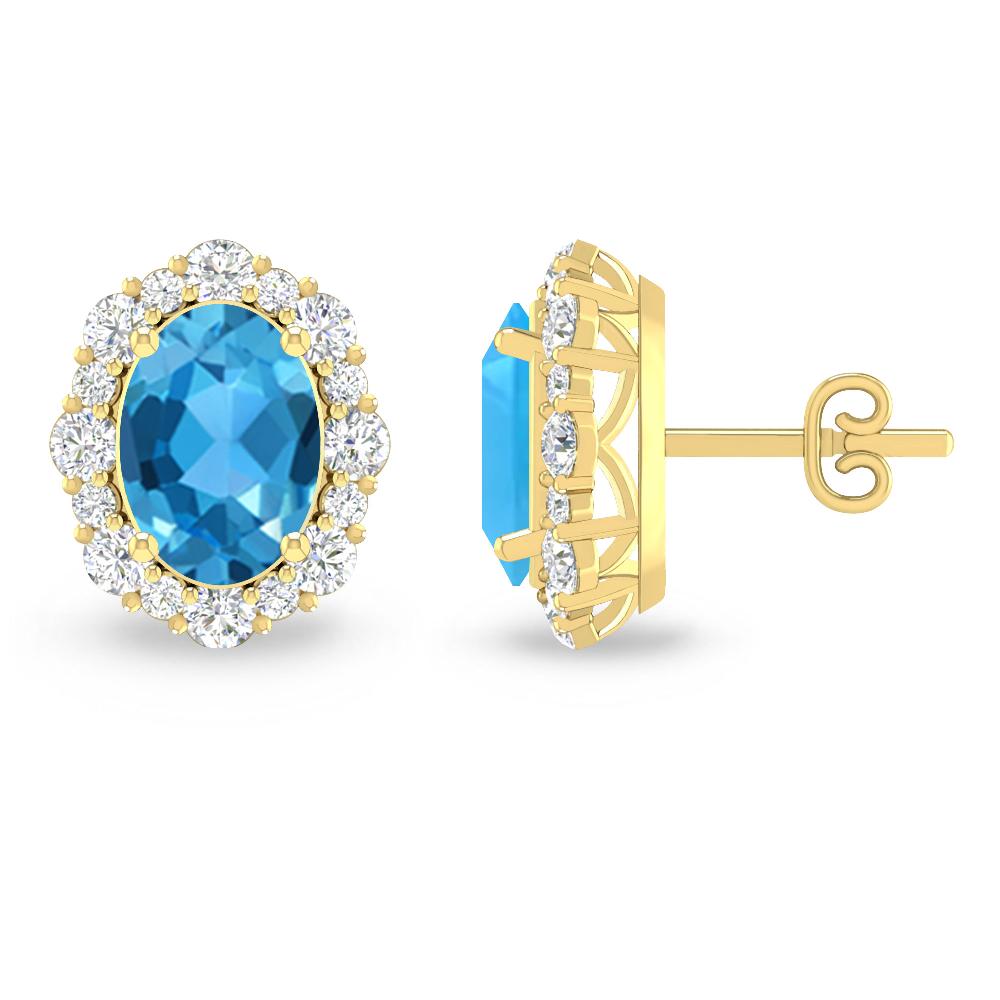 Yellow Gold - Blue Topaz