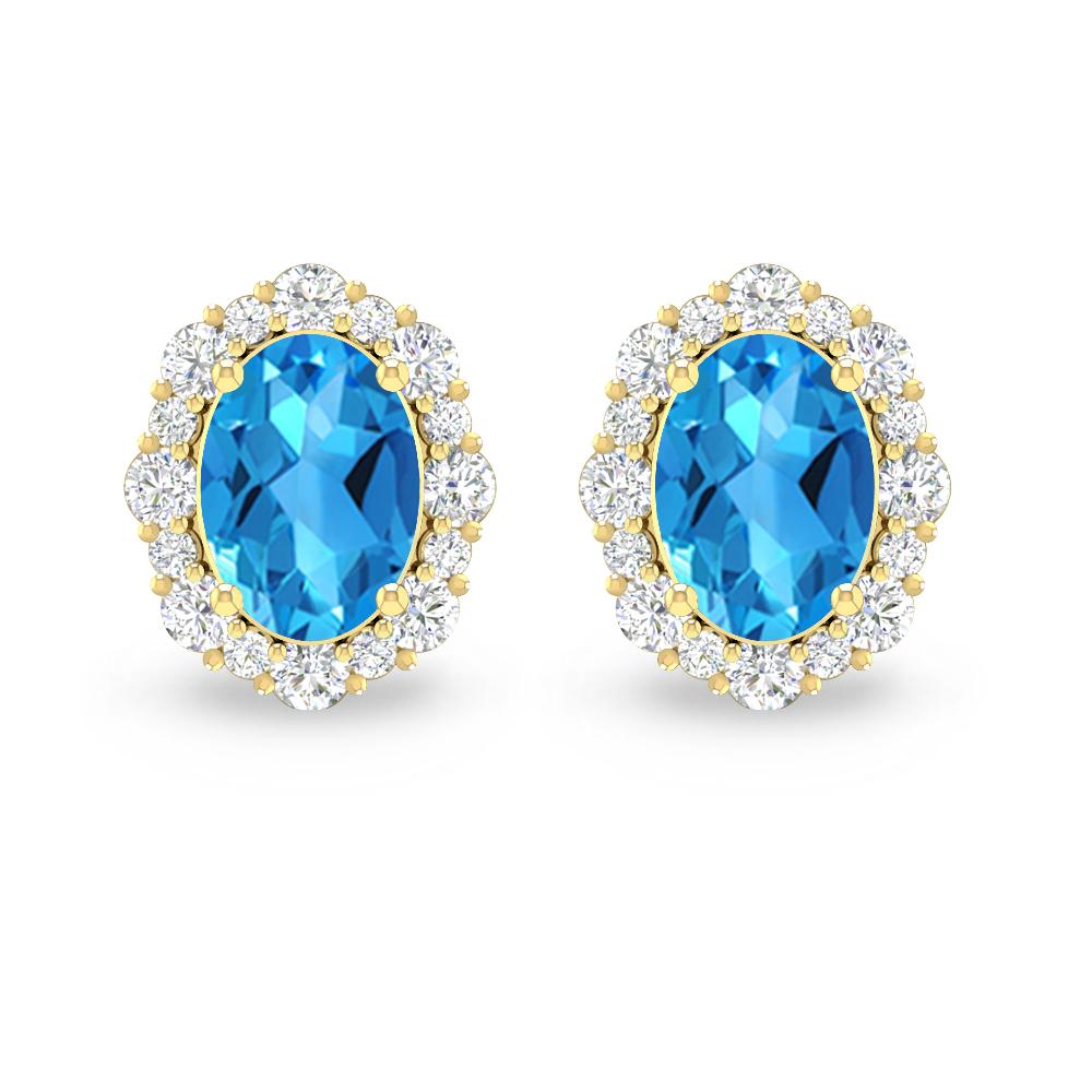 Yellow Gold - Blue Topaz