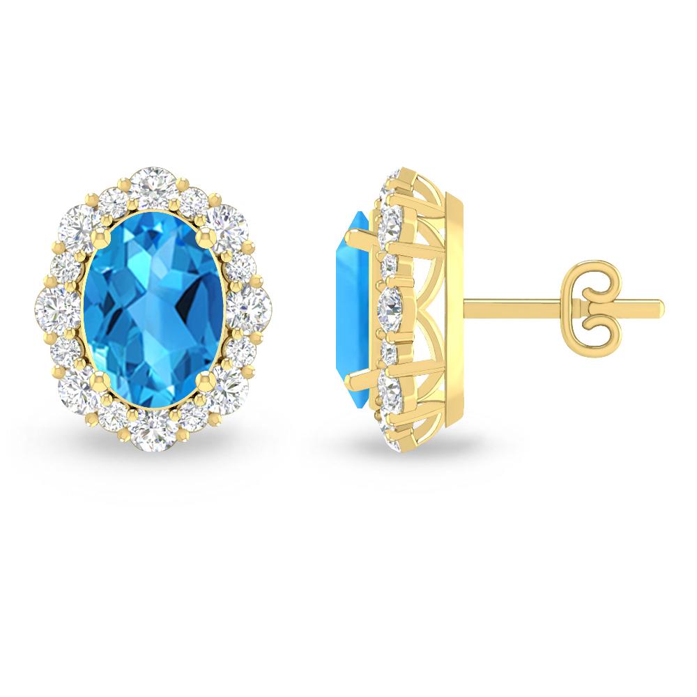 Yellow Gold - Blue Topaz