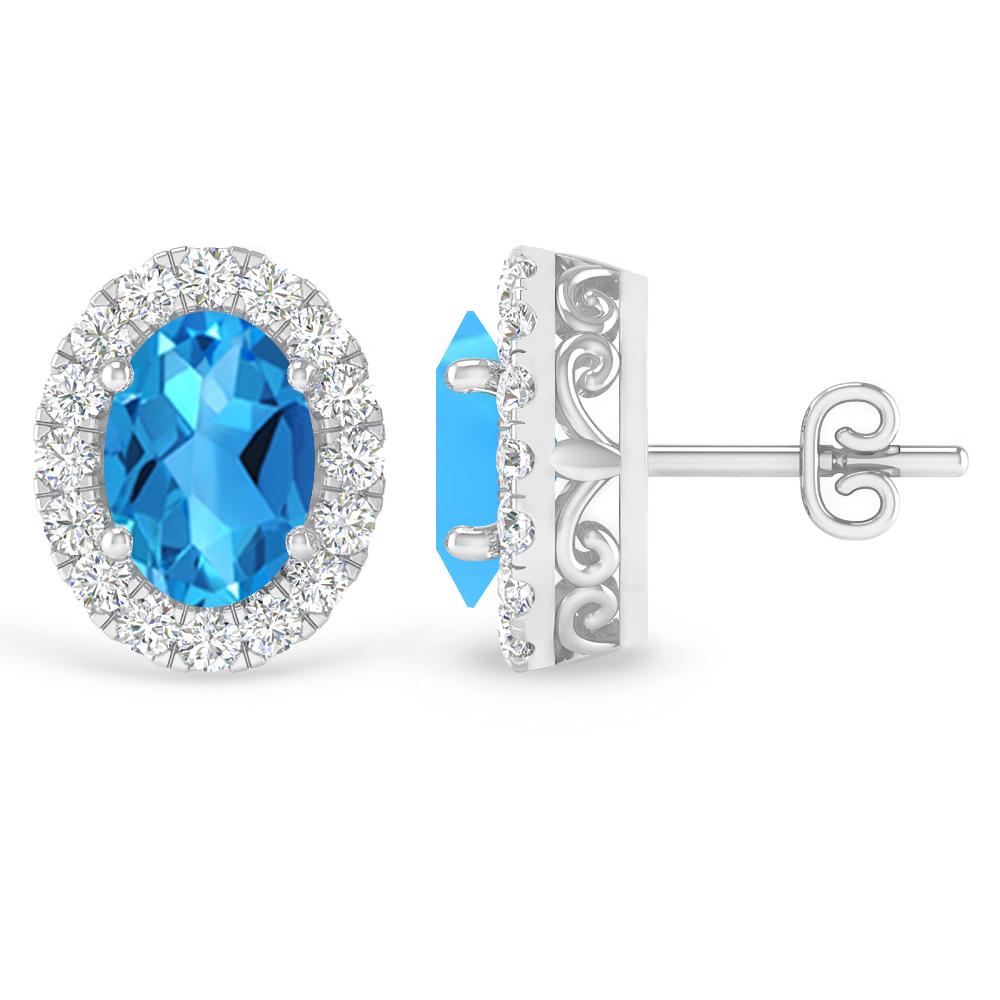 White Gold - Blue Topaz