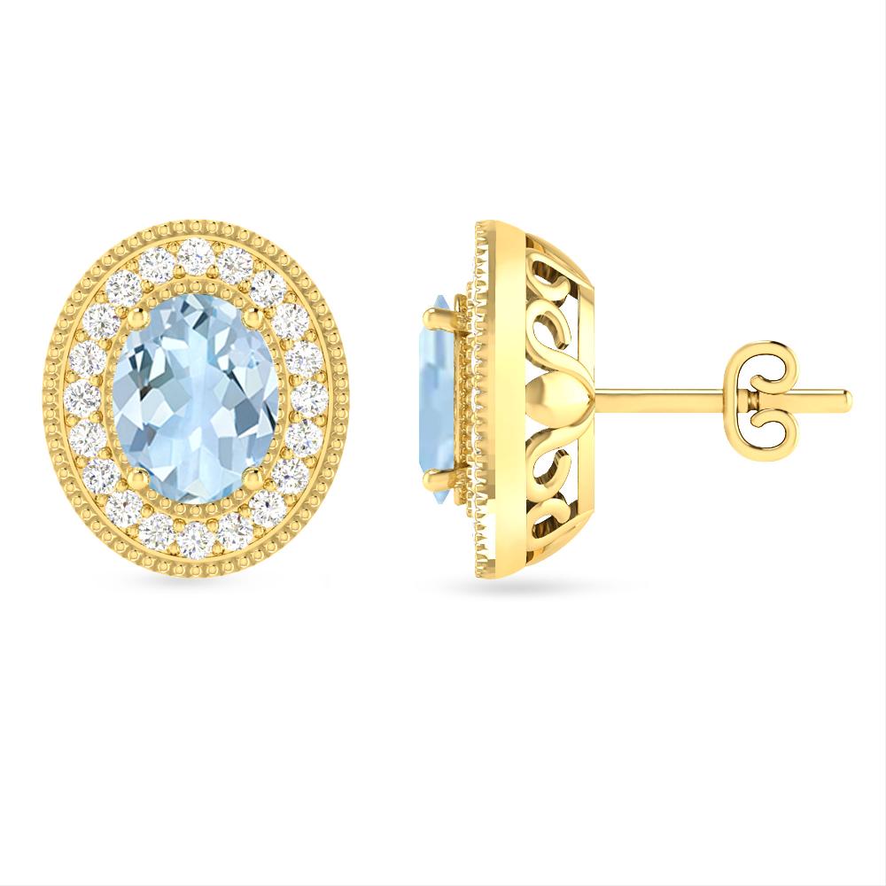 Yellow Gold - Aquamarine