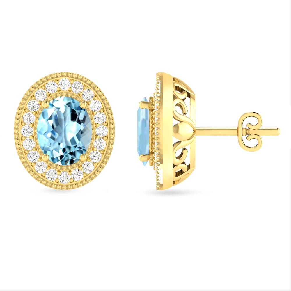 Yellow Gold - Aquamarine