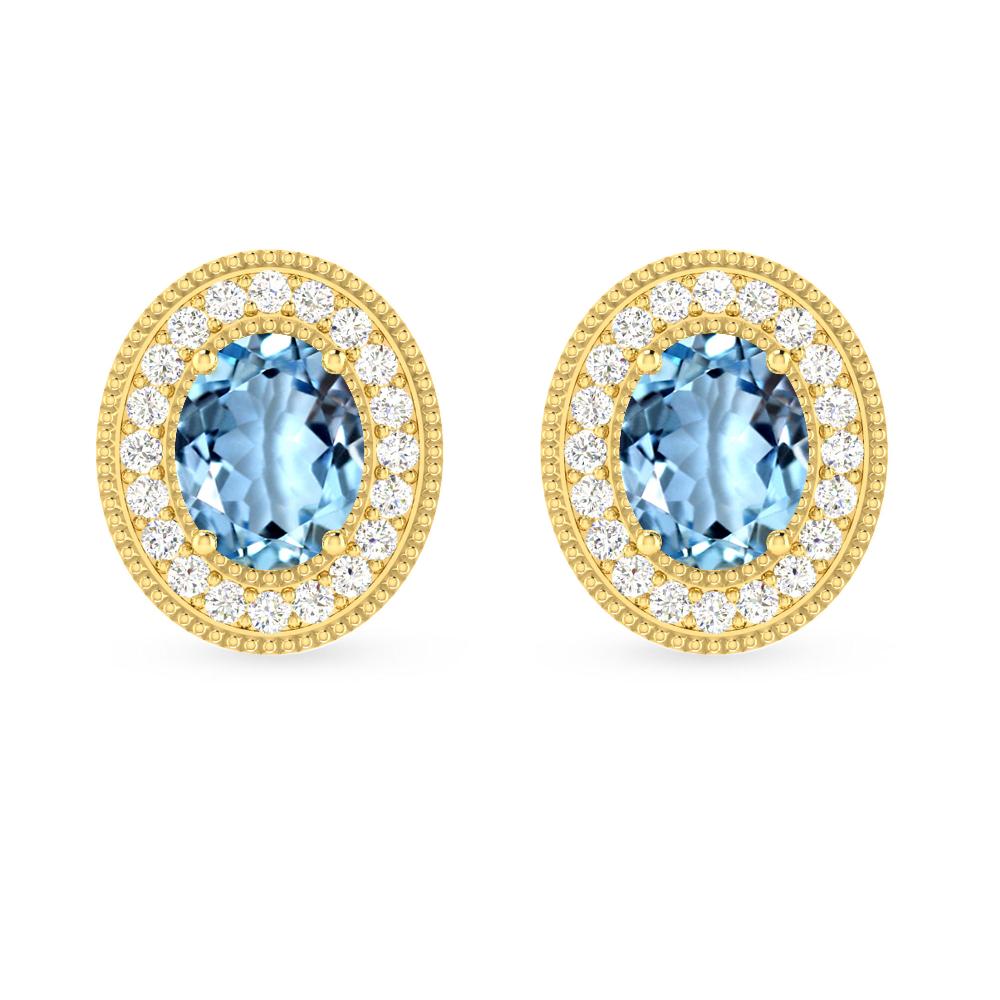 Yellow Gold - Aquamarine