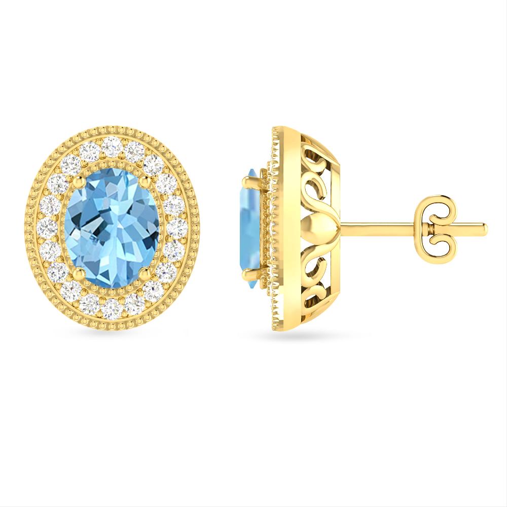 Yellow Gold - Aquamarine