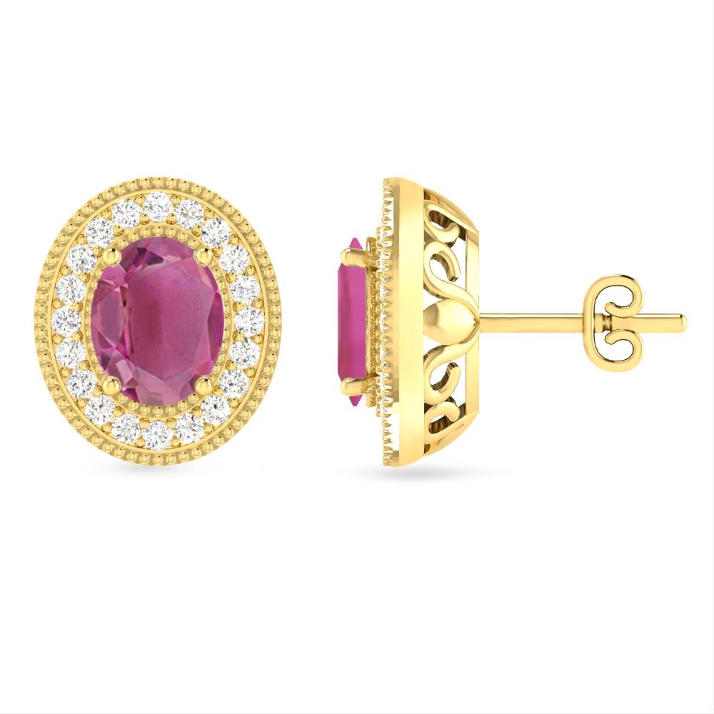 Yellow Gold - Pink Tourmaline