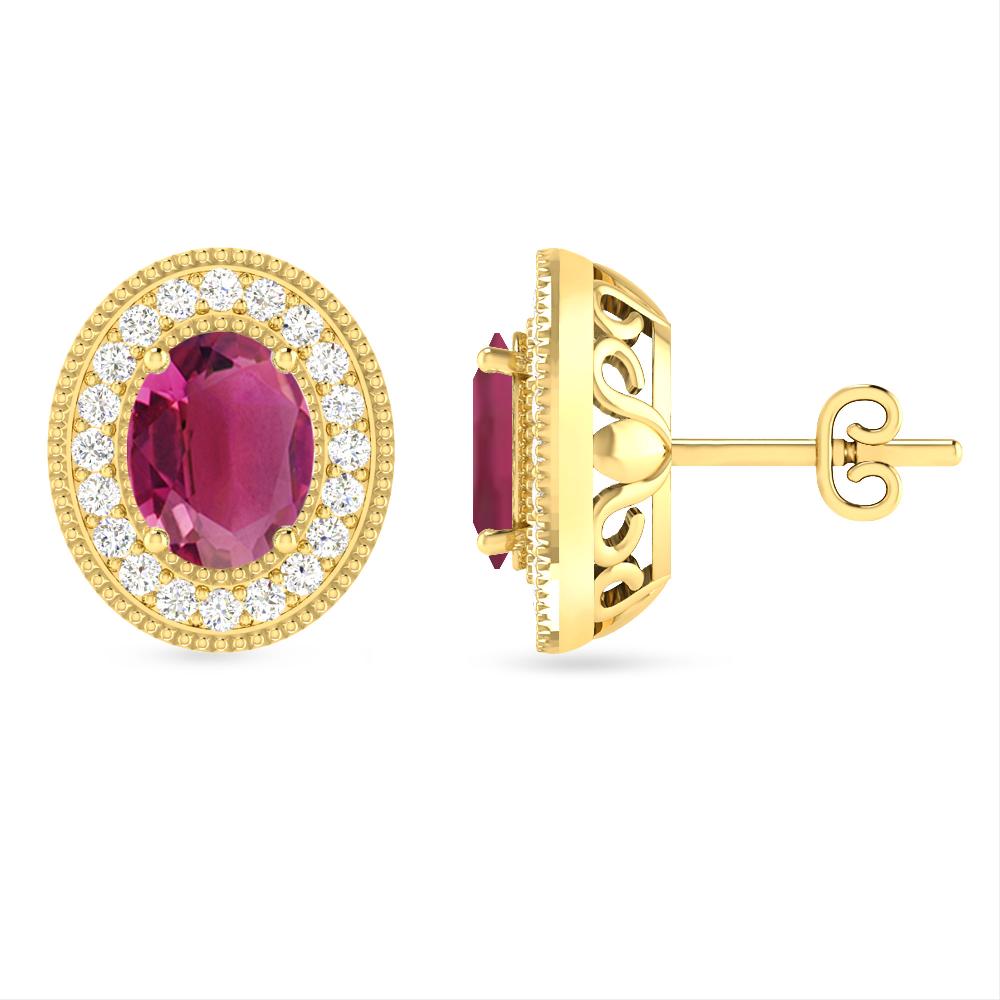 Yellow Gold - Pink Tourmaline