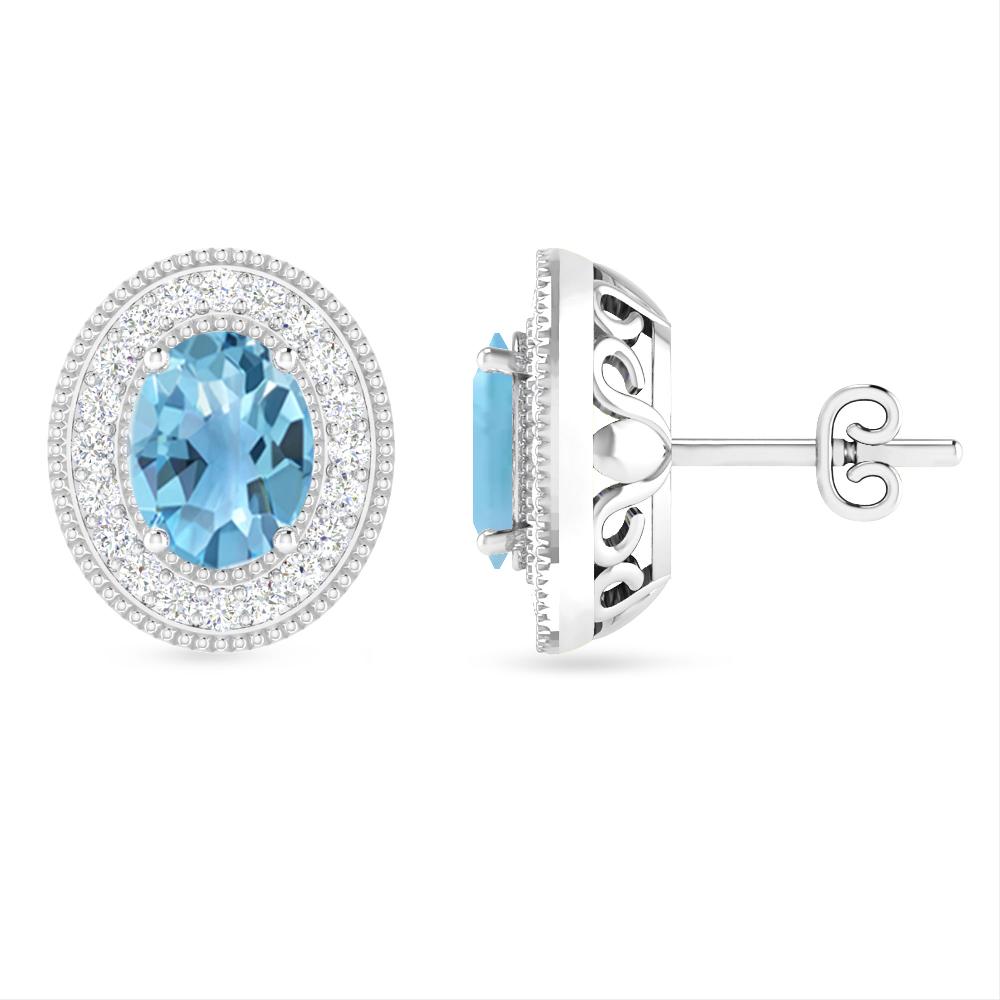 White Gold - Blue Topaz