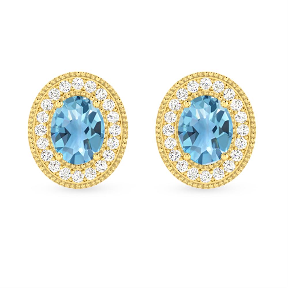 Yellow Gold - Blue Topaz